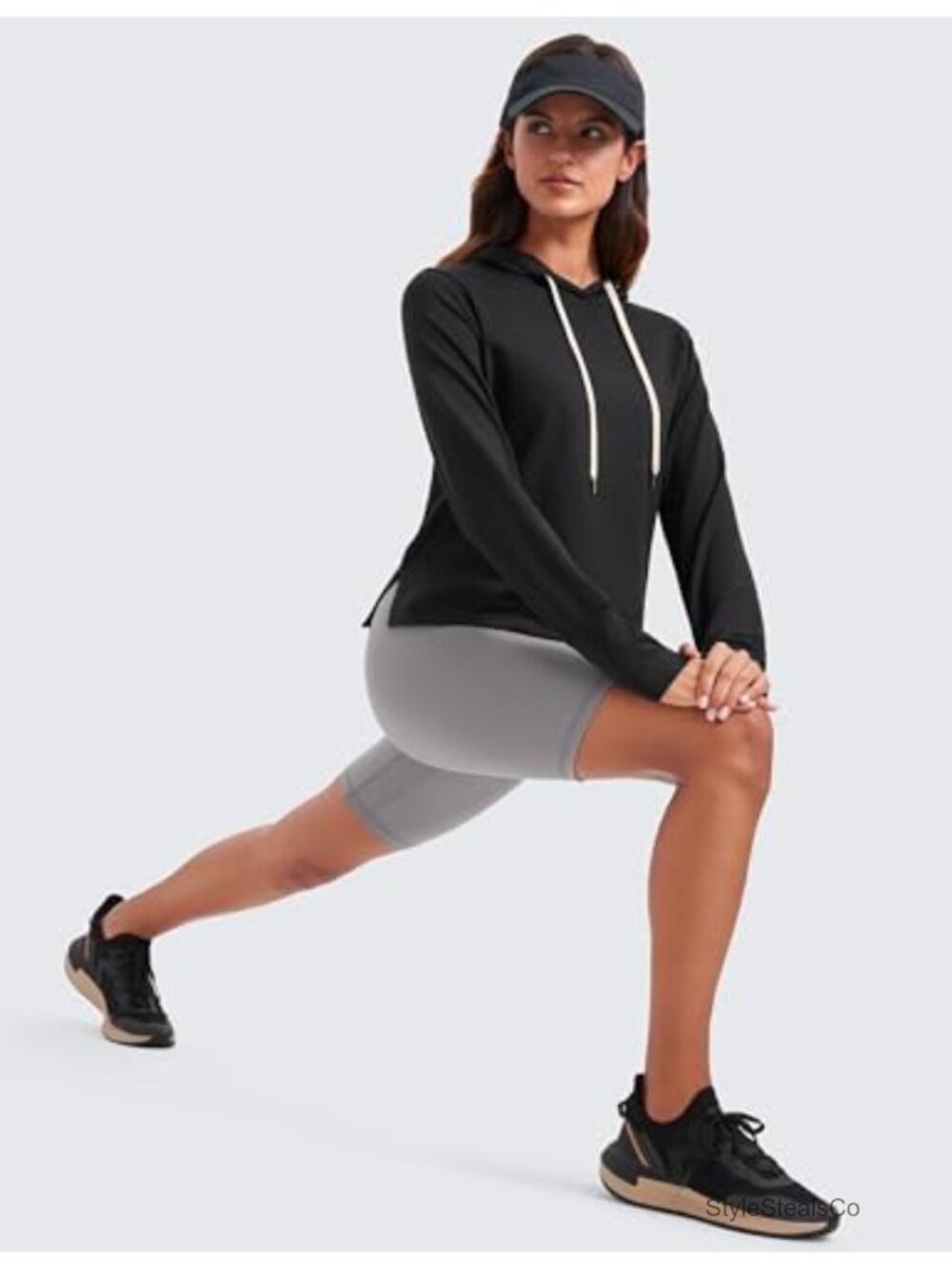 CRZ YOGA Cloud Jersey Hoodie Long Sleeve Top - Picture 3 of 5